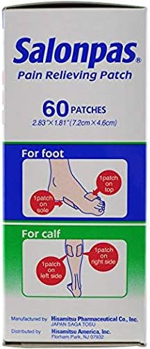 Salonpas Pain Relieving Patches, 60 Count, Pack 3