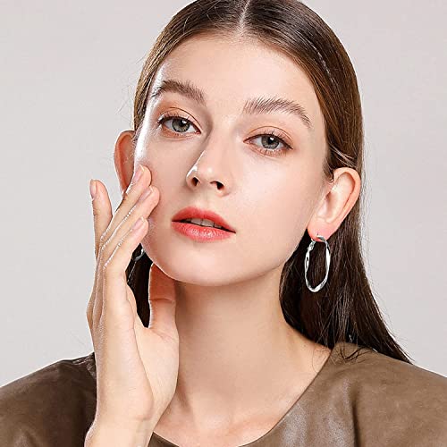 Image of 24K Gold Hoop Earrings for Women Trendy Real Gold Plated Twisted Thin Huggie Hoops, Dainty Cute Big Gold Filled Dangle Hoop Earrings Nickel Free Womens Earrings for Sensitive Ears Hypoallergenic