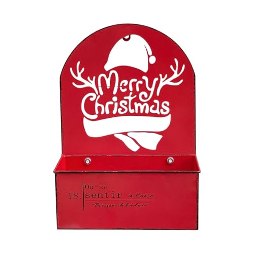 JISADER Maceta de Pared para Colgar en Pared, de Metal, rústica, para, Sombrero Hueco Rojo