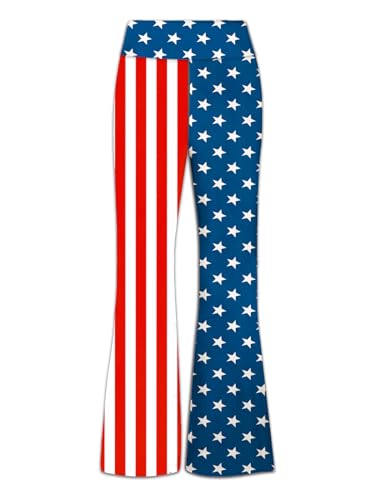 Image of Deerose Girls Halloween Hippie Bell Bottom Pants High Waist Flare Pants 5-14 Years