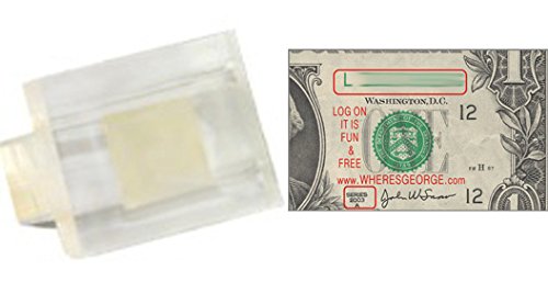 WHERE'S GEORGE? STAMP - Acrylic/Nerdy Beaver - Acrylic WG Stamp With Nerdy Beaver Design And Classic Style Lettering // Stamp Lets Bill Handlers Know How To Track This Bill // See-Through Construction Is Perfect For Fast And Precise Alignment For Stamping Projects