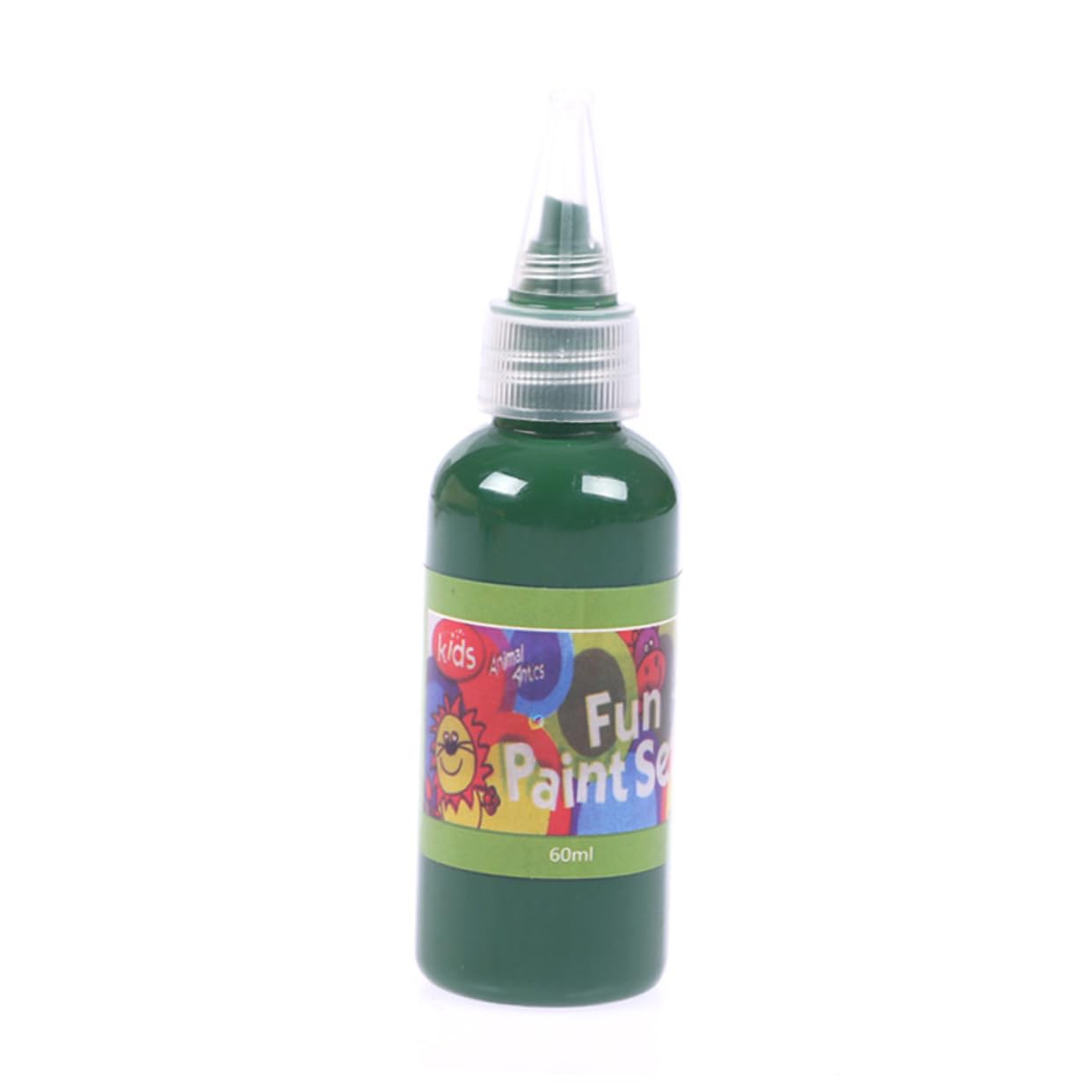 NUOBESTY 12 Colores 60ml Conjunto De Pintura De Kit De Manualidades Boquilla Para Dibujar y Pintar Dedos