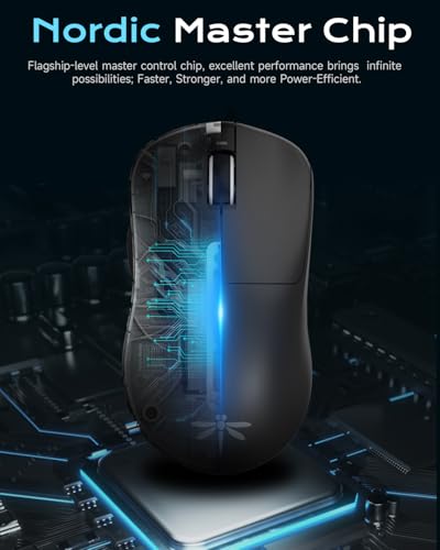 Image of VGN Dragonfly F1 Pro Wireless Gaming Mouse, 49g Ultra-Lightweight, PAW3395 26K DPI Sensor, 4KHz Polling Rate Supported, Professional Esports Speed, Black