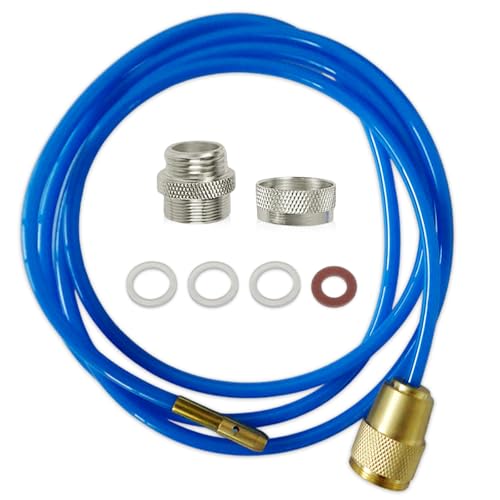 Limpiador de tuberías de alta presión, manguera de limpieza de tuberías de 3 m, potente limpiador de tuberías de alta presión con juntas, manguera limpiadora de desagües para tubos M22 M24 y tubos de