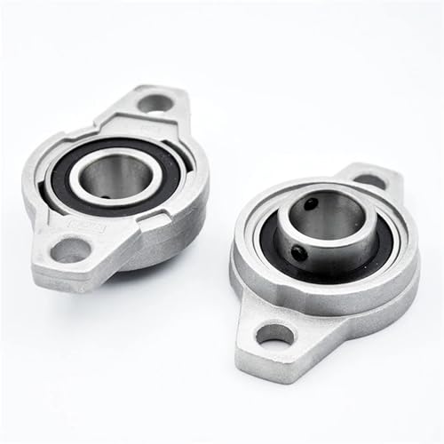 KDF Industrial 12mm Zinc Alloy Pillow Block Bearing, Self-Aligning Design, 63x48x38mm, Maintenance-Free Construction with Integrated Seals (2Pcs KFL08 8mm)