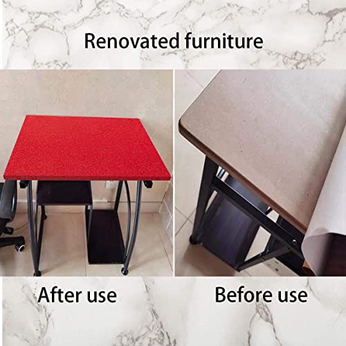 Image of WISDOM Red Glitter Vinyl Contact Paper Decorative for Cabinets Countertops Kitchen Shelves Liner Self Adhesive Film Peel and Stick Waterproof Removable Wallpaper (24 inch x 240, Red Glitter)