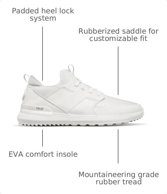 Image of TRUE Linkswear Men's Lux G Waterproof Spikeless Coated Mesh Golf Shoes