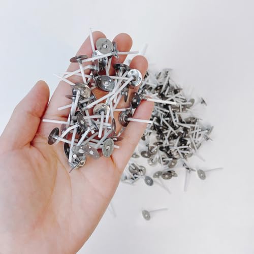 500 pzas Mechas para Velas de Té 2.6 cm Algodón y Metal miniatura 4