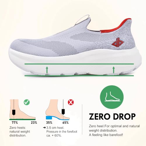 Image of Men Slip in Free up Hands Shoe Wide Toe Box Arch Support Orthopedic Walking
