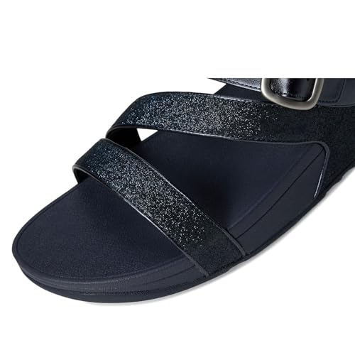 Image of FitFlop Women's Skinny II Glitterdust Pewter Z-Strap Sandals