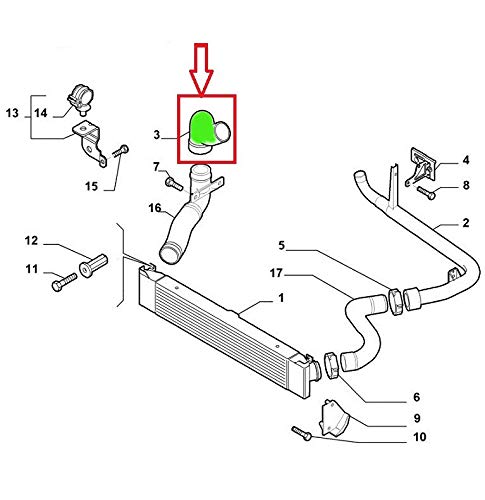Durite D'air D'origine 0382.KA Pour Fiat Ducato III 2.2 HDi (Peugeot Boxer, Citroën Jumper)