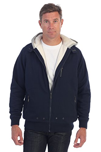 Image of Gioberti Men's Soft Heavyweight Sherpa Lined Fleece Hoodie Jacket