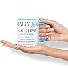 Vixar But Who's Counting Happy 50th Birthday Ceramic Coloured Mug Cup Gift Days Hours Minutes (Blue) (Blue) #3