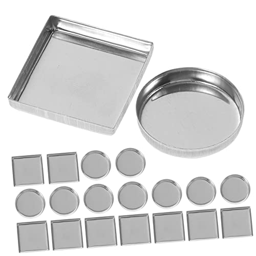 HONMEET Mini Eyeshadow Palette Pans 30pcs Empty Makeup Tin Metal Paint Palette Tray