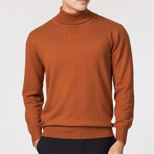Jegsnoe Men's Turtleneck Sweater Winter Warm Knitted Pullover3