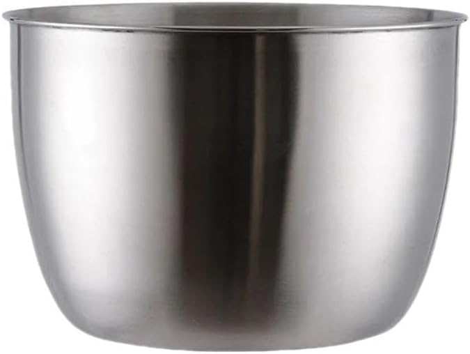 Stainless Steel Mixing Bowl Metal Basin Fruit Washing Bowls Traditional Deepened Vegetable Washing Basin Salad Bowl Dinnerware Supplies(Size:19CM,Color:Silver)