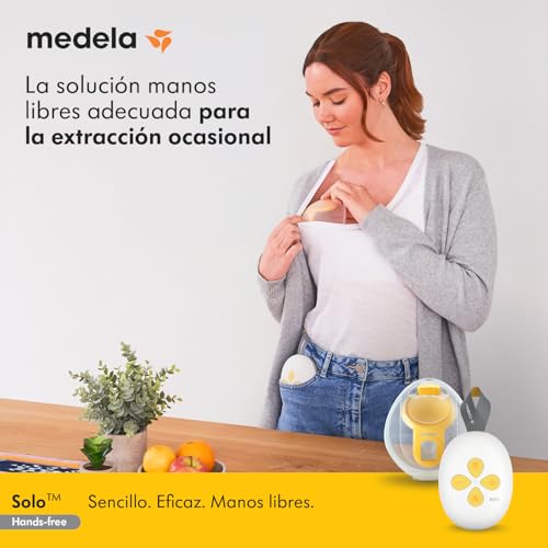 Miniatura 2 de Medela Solo Hands-Free extractor de leche eléctrico, individual, compacto y ligero, compatible con la aplicación Medela Family