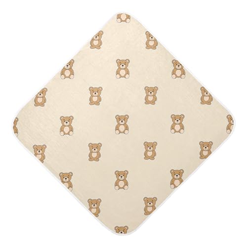 Msyxl Cartoon Bear Hooded Towel - Ultra Soft & Absorbent Muslin Cotton Bath Towel for Babies, Toddlers, Newborn - Boys & Girls Essential 30