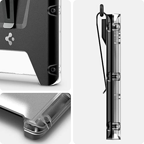 Spigen ID Badge Holder Wallet with Polycarbonate Clip Durable 4 Card Secure - Black