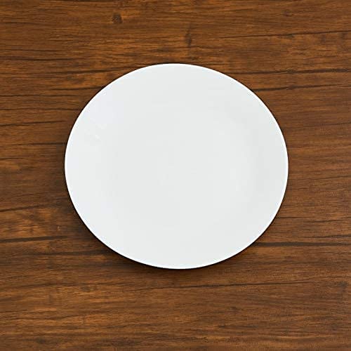 Buy White Ceramic Dinner Plates Set Full Size 11 inches Dining Plate