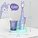 Brusheez Kids’ Electric Toothbrush Set - Safe & Effective for Ages 3+ - Parent Tested & Approved with Gentle Bristles, 2 Brush Heads, Rinse Cup, 2-Minute Timer, & Storage Base (Luna The Llama)