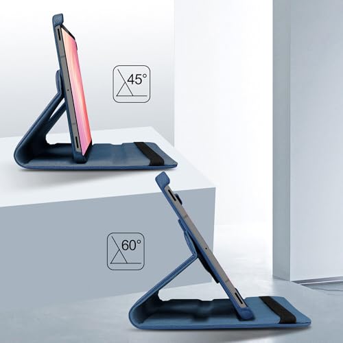Image of TGK 360 Rotatable Flip Cover for Samsung Galaxy Tab S11 Case 11 inch 2025, Galaxy Tab S10 Lite / S10 FE / S9 FE 10.9 inch / S9 11 Inch 2023 (Dark Blue)