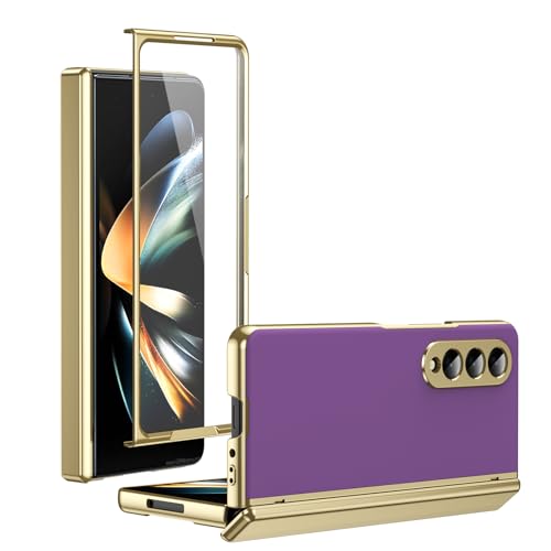 Coque Samsung Galaxy Z Fold 4 anti-traces de doigts avec film et tapis AG violet
