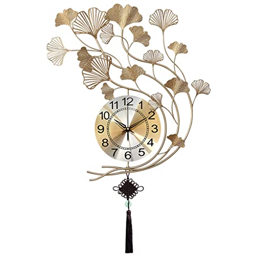 Horloge murale en métal XJBTBA silencieuse pour décoration de maison