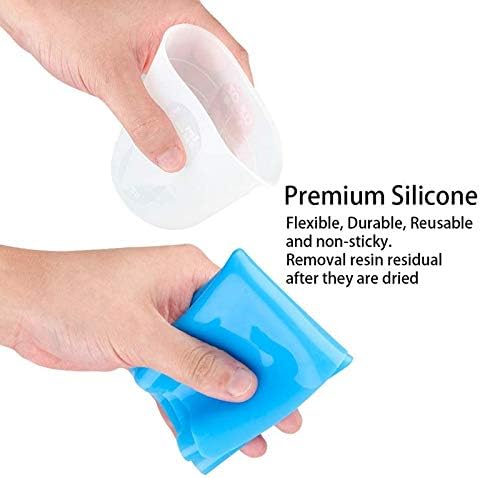 Resin Mixing Cups Tools Kit, 29PCS,Reusable Nonstick Silicone Mat, 100ml Silicone Measuring Cups, Finger Cots, Resin Mix Cup, Stir Stick Pipette