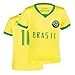 Cnins Unisex Brazil Soccer Kit for Kids | 2-Piece Athletic Set | Boys & Girls Brazil Football Outfit (BZNE-CN,8Y)