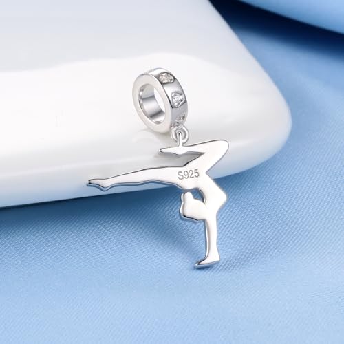 Gymnastics Charms for Necklace Bracelet 925 Sterling Silver Gymnast Bead Jewelry Gifts Women Daughter4
