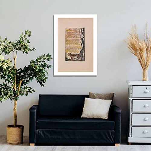 Poster William Blake The Tyger grand format sans reflets pour mur vide