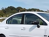 Rvinyl Pillar Post Window Trim Compatible with Subaru WRX 2015-2021 - Gloss (Black)
