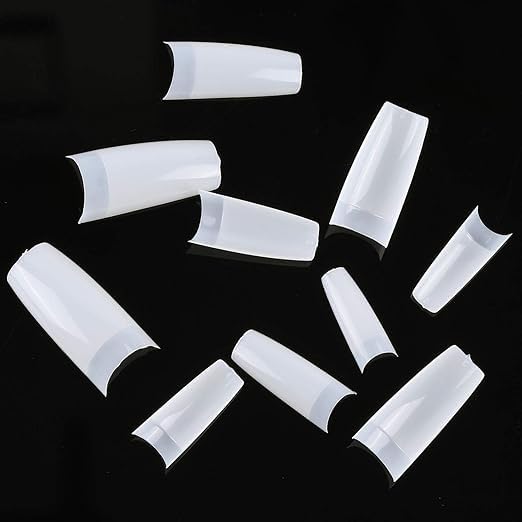 H-STYLE STORE Clear Coffin Shaped Nail Tips, 500 Pieces, 50 Tips per Size, for Acrylic and Gel Nail Extensions-image-47
