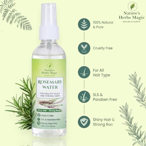 Image of Nature's Herbs Herbal Shampoo Conditioner & Rosemary Water Combo | Amla Reetha Shikakai Hair Fall Control Shampoo with Aloe Vera Conditioner & Rosemary Hair Spray for Hair Growth Scalp Care | Men Women | 200 ml + 200 ml + 100 ml