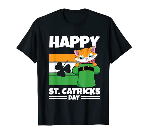Happy St Catricks Day St Patricks Day Cat Gatito Propietario Camiseta