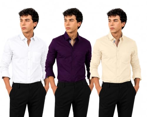 Image of Pinkmint Men Shirt, Cotton Blend, Regular Fit