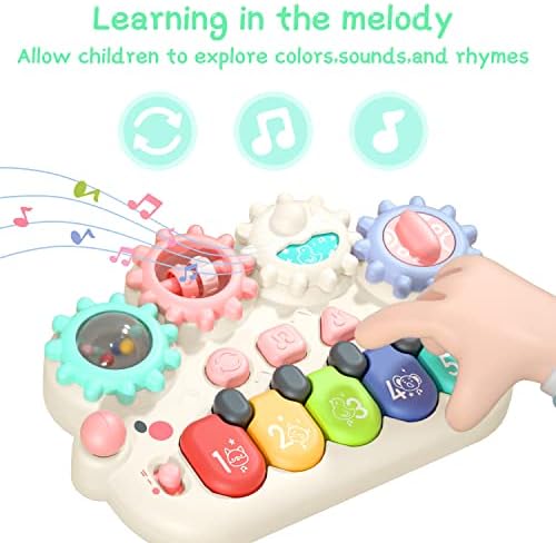 Baby Musical Piano, Cute Hedgehog Keyboard Musical Sound Baby Toys with Light,Early Activities Development Learning Newborn Toy Gift for 6 8 12 18 Months 1-2 Year Old Boys Girls 2 416GvrtlkAL. AC
