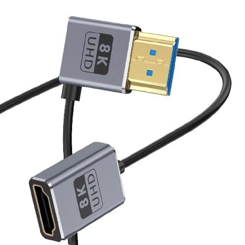 Cable de extensión coaxial HDMI 8K hembra a macho con ancho de banda de 48 Gbps