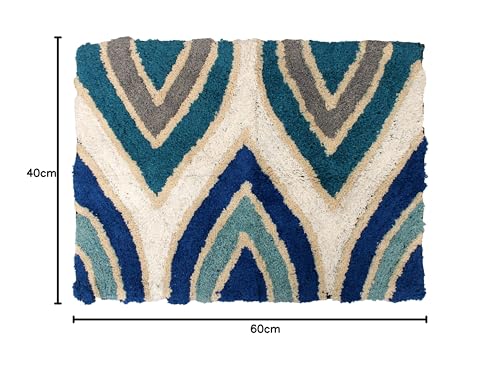 Image of AAZEEM Exclusive Anti Skip mat for Living Room, Door mat for Home Entrance, Door mat for Floor (40 x 60 cm) | Blue Color | Pack of 1|