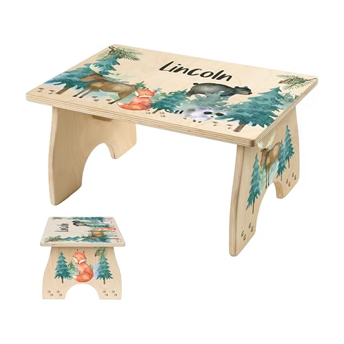Stepstoolfortoddlerspersonalizedwoodkidsstepstoolwithnameforkitchensinkbathroompottytrainingtoiletkitchensinksturdyandsafemadeinusabybloomowlwoodlandfriends Urban Country Home Decor Step stool for toddlers personalized wood kids step stool with name for kitchen sink bathroom potty training toilet kitchen sink sturdy and safe made in usa by bloomowl woodland friends urban country home decor