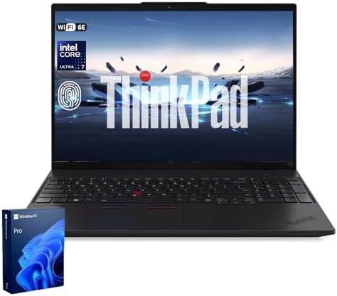 Lenovo ThinkPad L16 Gen 2 Business AI Laptop, Intel Core Ultra 7 255U, 16' FHD+ Anti-Glare, 32GB DDR5, 1TB SSD, HDMI, Type-C, Long Battery Life, Fingerprint, Backlit, Wi-Fi 6E, Windows 11 Pro, Black
