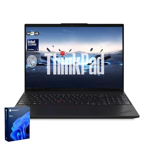 Lenovo ThinkPad L16 Gen 2 Business AI Laptop, Intel Core Ultra 7 255U, 16" FHD+ Anti-Glare, 32GB DDR5, 1TB SSD, HDMI, Type-C, Long Battery Life, Fingerprint, Backlit, Wi-Fi 6E, Windows 11 Pro, Black