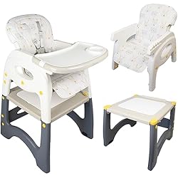 Trona Pupitre Jane Olmitos – Trona Pupitre Multifunción evolutiva 5 en 1: Escritorio, Silla, Trona, Mesa para Bloques y Tablet – Reclinable cinturón 5 puntos – Rígida y segura de 6 meses a 6 años… (Animal)