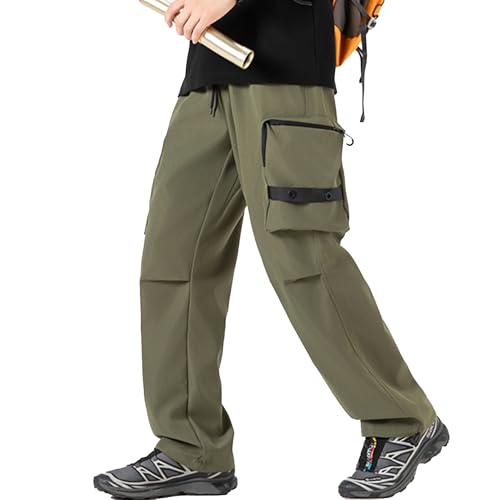 XYXIONGMAO Men's Multi Pocket Streetwear Baggy Black Tactical Pants Loose Techwear Sweatpants Hip Hop Casual Cargo Pants