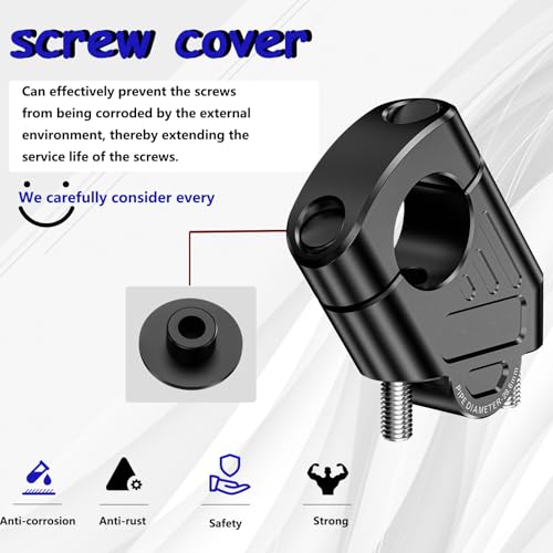 Image of LOKTENWO Aluminum Alloy 1.125 inch (28.6mm) Motorcycle Handlebar Risers | Universal Handlebar Mount Clamp Risers Compatible with Dirt Pit Bike