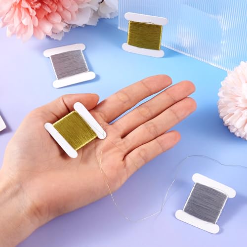Hilos metálicos para bordado 4 unidades 0.1 mm miniatura 5