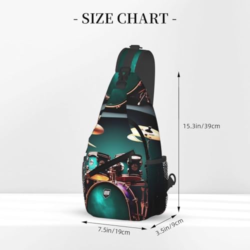 Mochila Cruzada Estampado Tambor para Senderismo miniatura 3