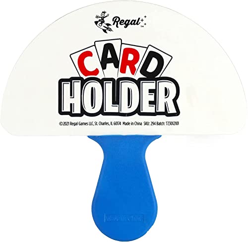 Image of Regal Games 4 Pack Card Holders for Playing Cards - Kids Card Holder with Plastic Paddles - Ideal for Family Fun Game Night and Travel (Ages 3+)