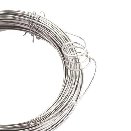 Alambre de acero inoxidable color plata, 10 metros, calibre 0.3/0.4/0.5/0.6/0.8/1mm para bisutería y manualidades miniatura 5